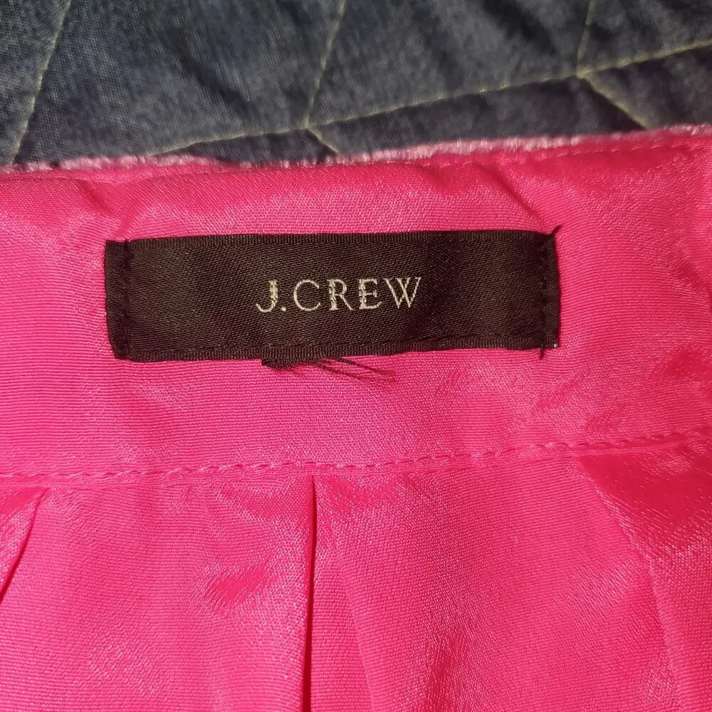 J.Crew Velvet Halter Bow Tank Top Barbie Pink 3X Sleeveless Party Club